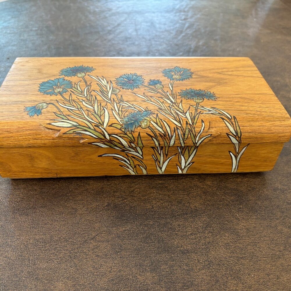 Wooden Painted Jewellery Box